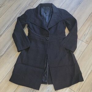 The Limited Womens Black Trench Coat